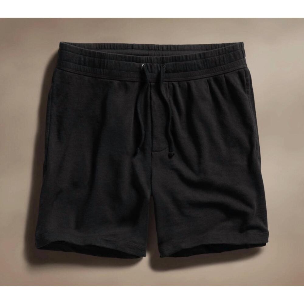 NEW JAMES PERSE men's french terry sweat short in carbon pigment